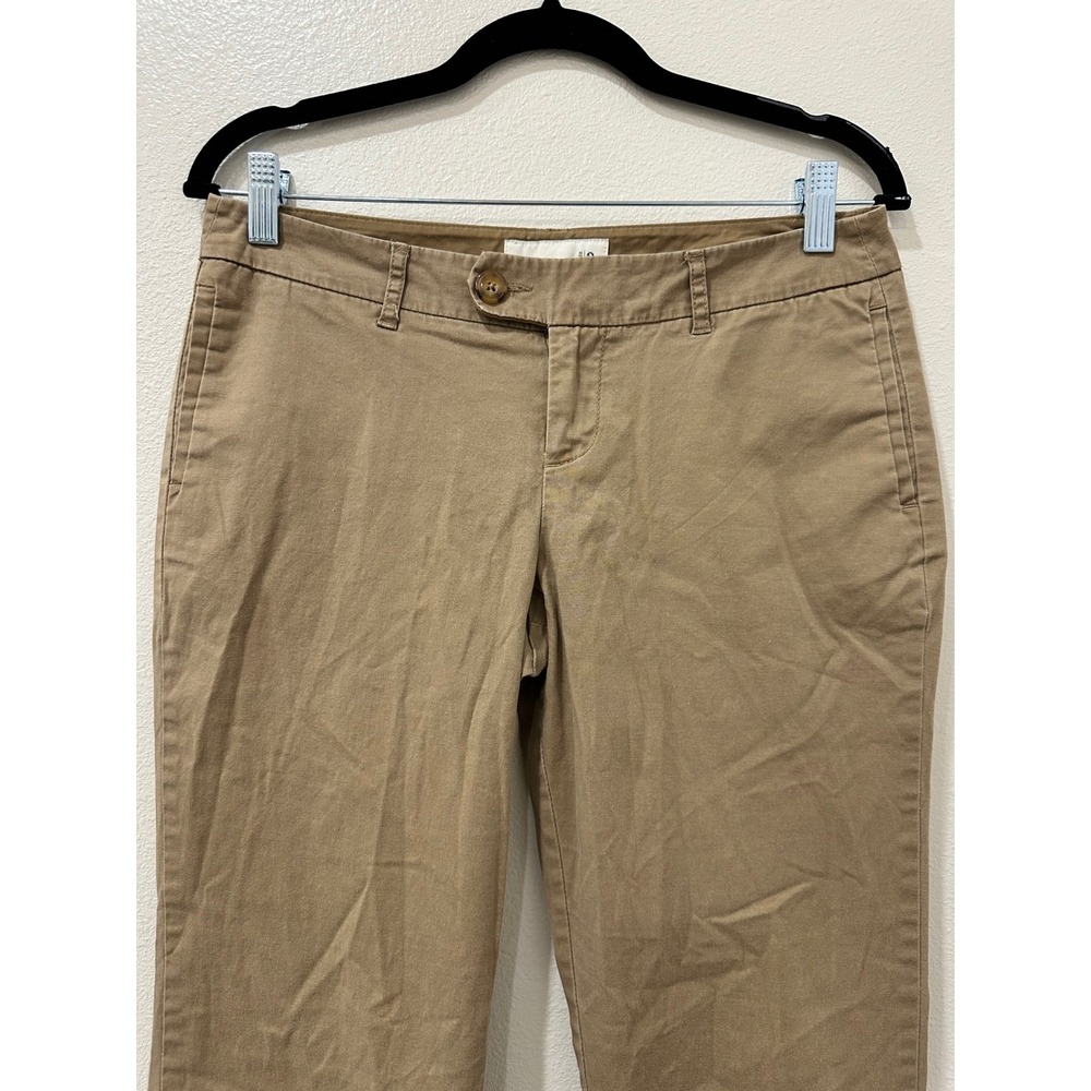 Y2K Old Navy Khaki Chino Pants Tan Straight Leg Size 2 Professional Casual - Picture 2 of 6